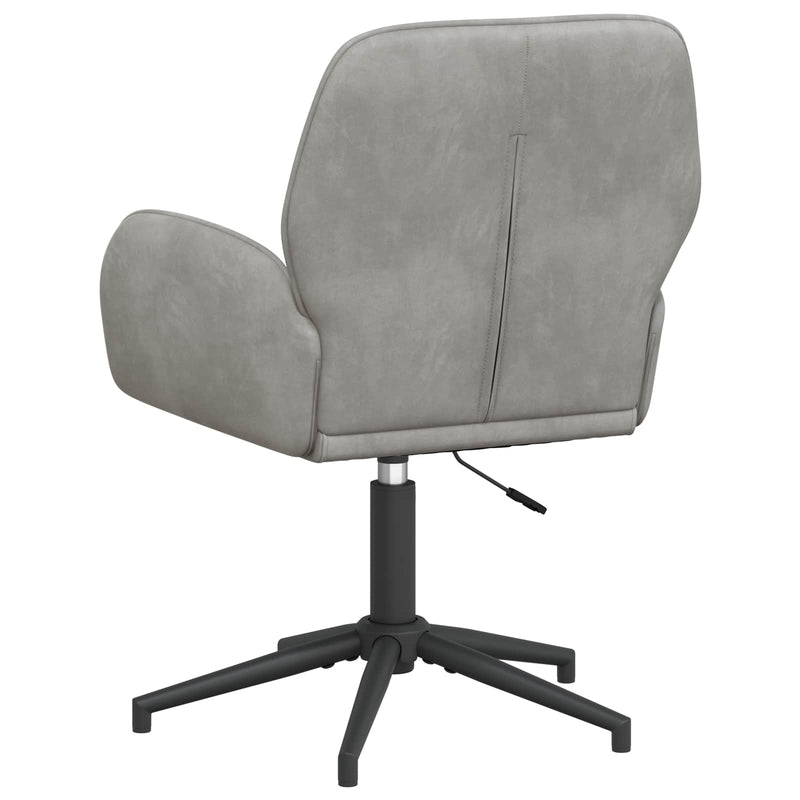 Scaun de birou rotativ 54 x 55 x 90 cm Gri deschis Catifea