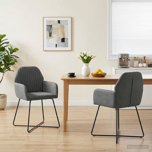 Scaune de dining 2 buc. Catifea Gri închis 55 x 50 x 84 cm