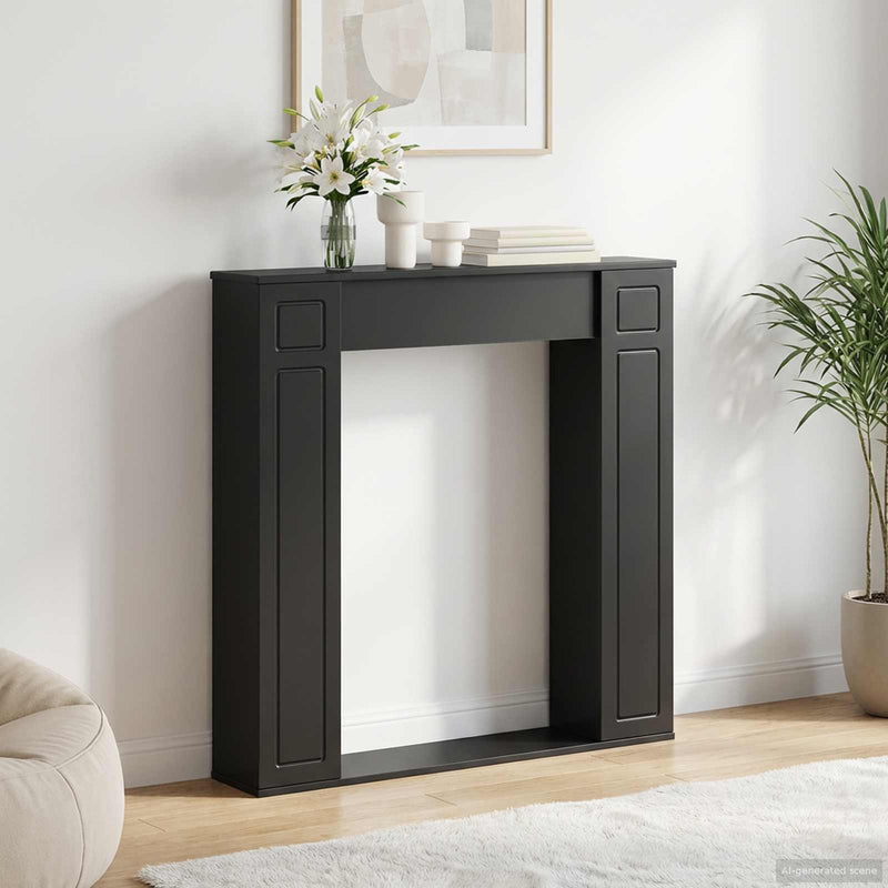 Cadru pentru șemineu Negru 100 x 20 x 100 cm Lemn prelucrat