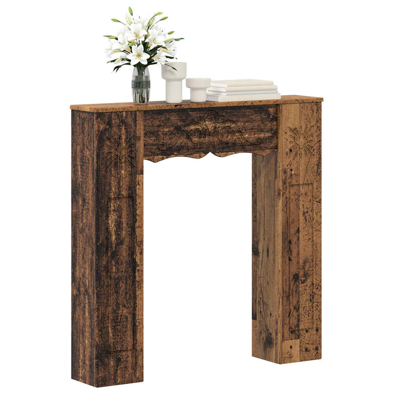 Cadru pentru șemineu Lemn vechi 102 x 20 x 102 cm