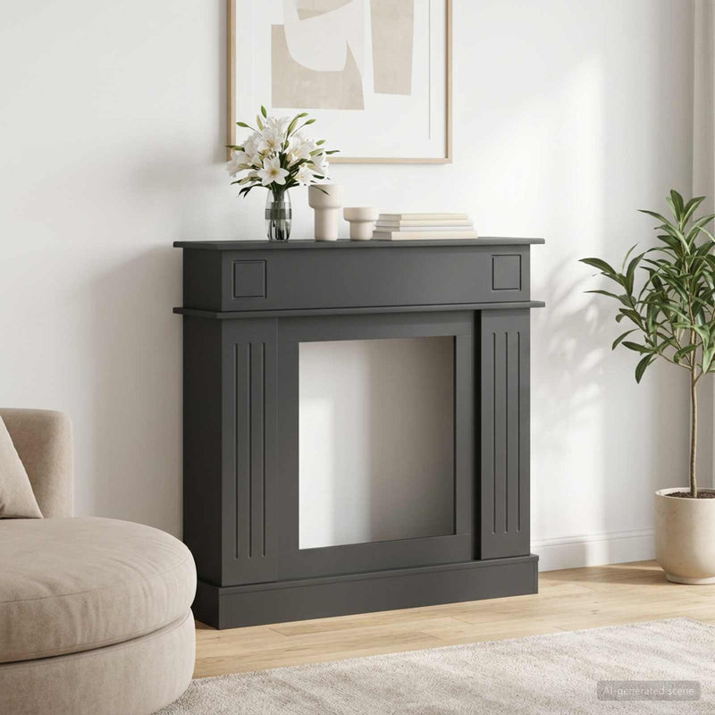 Cadru pentru șemineu Negru 102 x 26 x 100 cm Lemn prelucrat