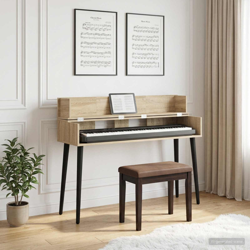 Birou de studio Stejar Sonoma 152 x 40 x 19,5 cm Lemn prelucrat
