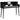 Birou de studio Stejar Negru 110 x 40 x 19,5 cm Lemn prelucrat