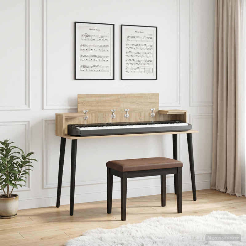 Birou de studio Stejar Sonoma 152 x 36 x 19,5 cm Lemn prelucrat