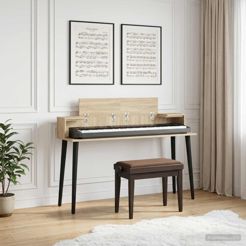 Birou de studio Stejar Sonoma 110 x 36 x 19,5 cm Lemn prelucrat