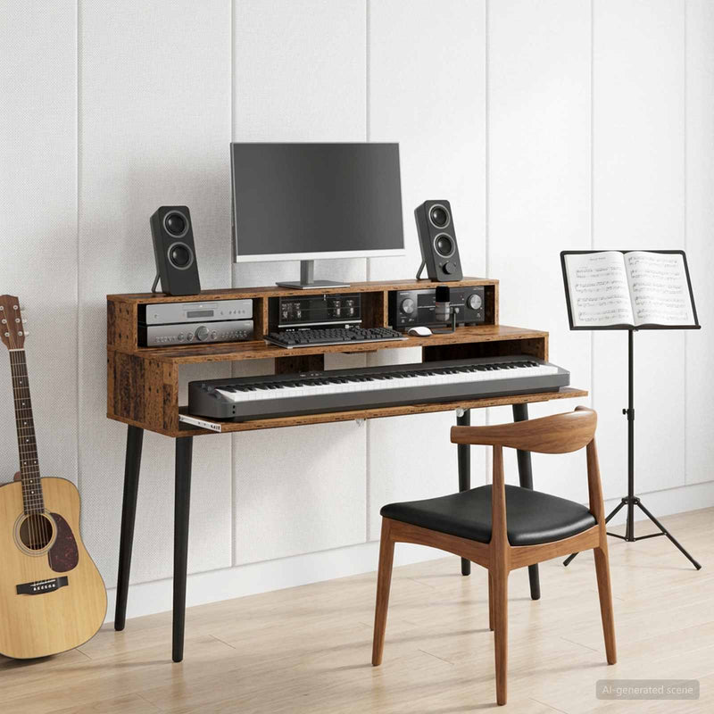Birou de studio Lemn de stejar 152 x 42,5 x 36 cm