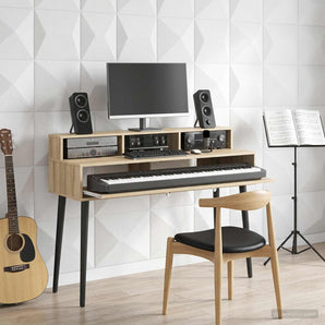 Birou de studio Stejar Sonoma 110 x 42,5 x 36 cm Lemn prelucrat