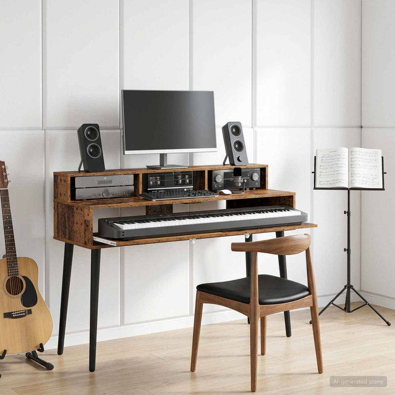 Birou de studio Lemn de stejar 110 x 42,5 x 36 cm