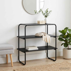 Masă de consolă Stejar Negru 80 x 41 x 75 cm Lemn prelucrat