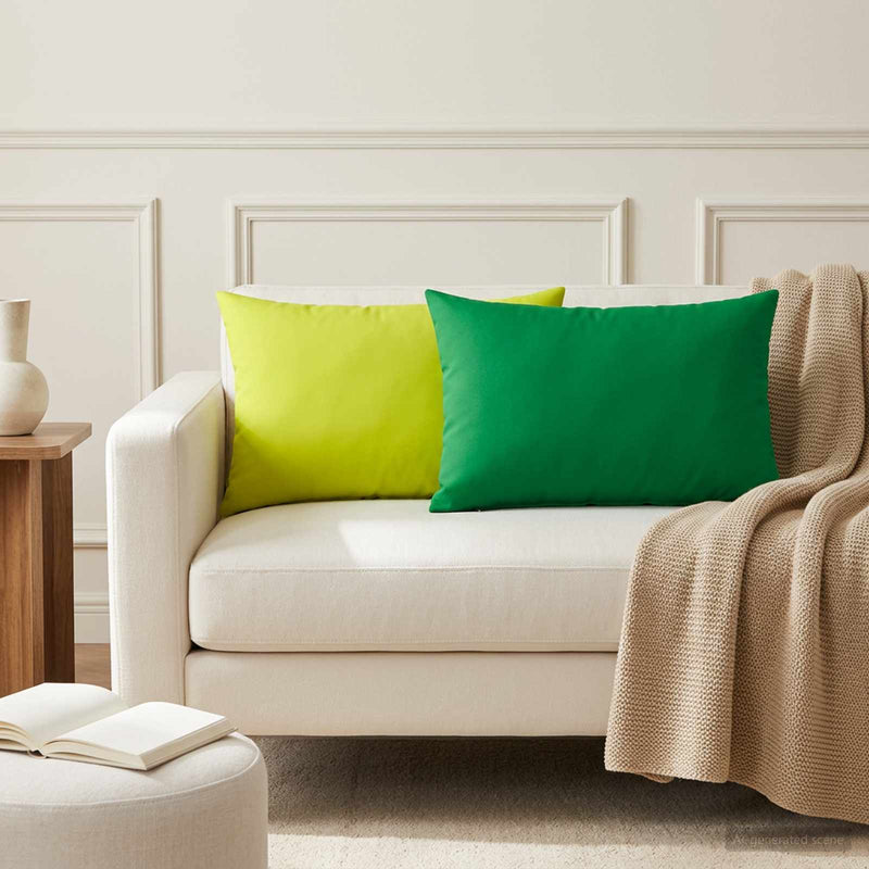 Husă pentru pernă 2 pcs HEERLEN Verde strălucitor. 40 x 60 cm