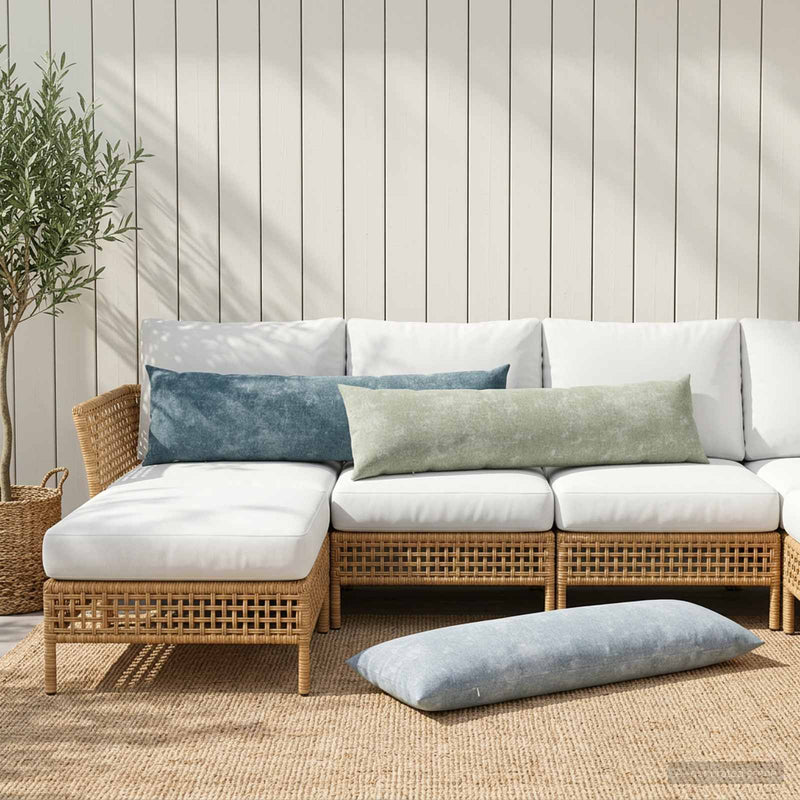 Husă pentru pernă HEERLEN Albastru deschis 40 x 145 cm