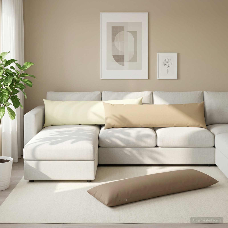 Husă pentru pernă HEERLEN Bej 40 x 145 cm Poliester