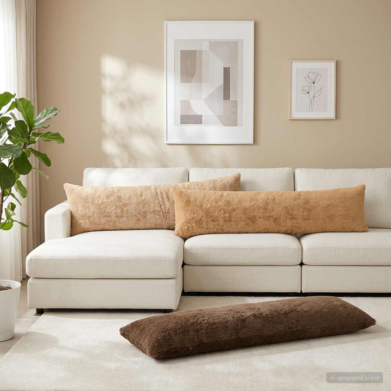 Husă pentru pernă 2 buc. HEERLEN Crem 40 x 145 cm