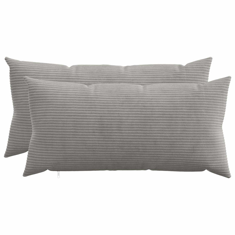Husă pentru pernă 2 pcs HEERLEN Gri deschis 40 x 70 cm cord