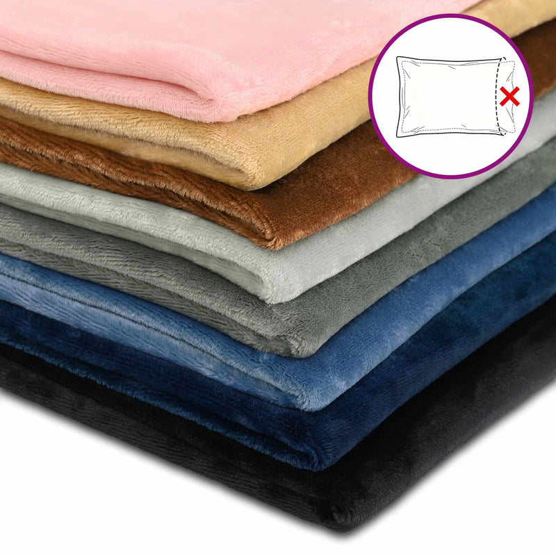 Husă pentru pernă 2 pcs HEERLEN Negru 40 x 80 cm Flanelă