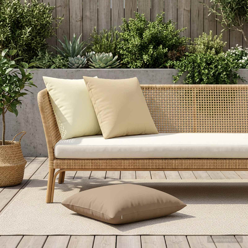 Husă pentru pernă 2 pcs HEERLEN Bej 60 x 60 cm Poliester