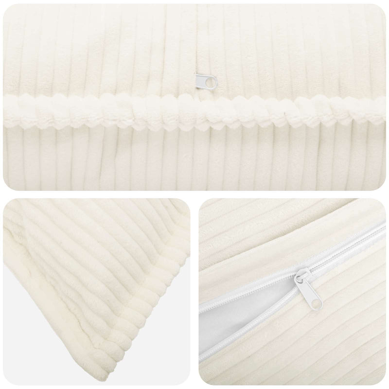 Husă pentru pernă 2 buc. HOUTEN Crem 50 x 70 cm cord