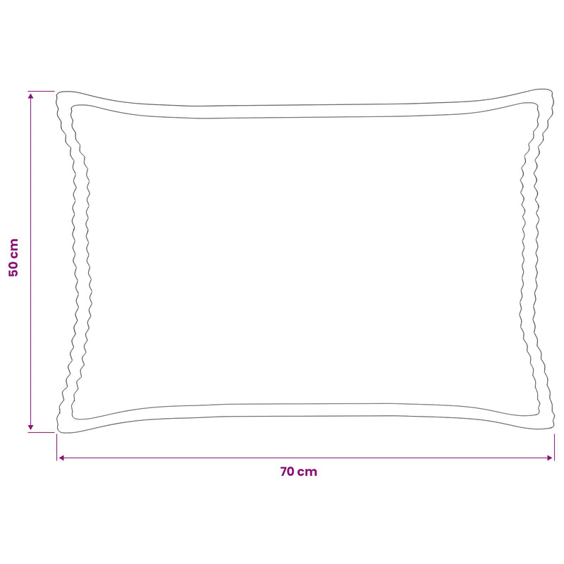 Husă pentru pernă 2 buc. HOUTEN Crem 50 x 70 cm cord