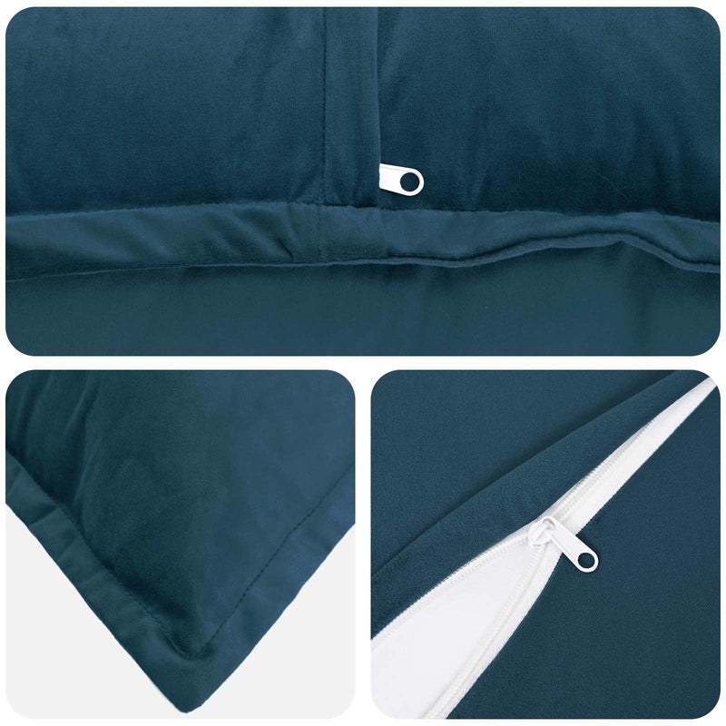 Husă pentru pernă 2 pcs HOUTEN albastru 60 x 60 cm Catifea