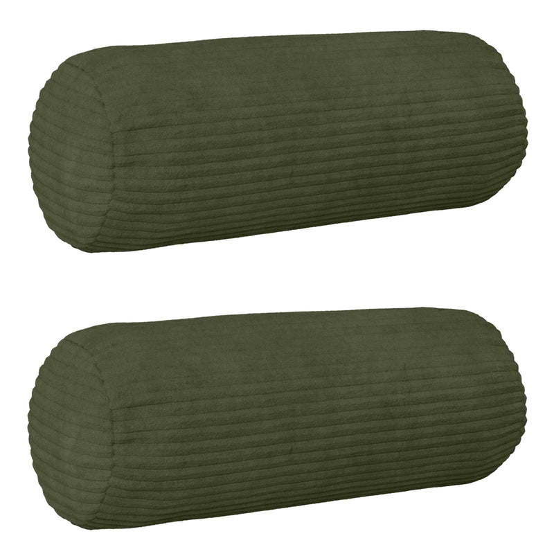 Husă pentru pernă 2 pcs HEERLEN Verde Ø 15 x 40 cm cord
