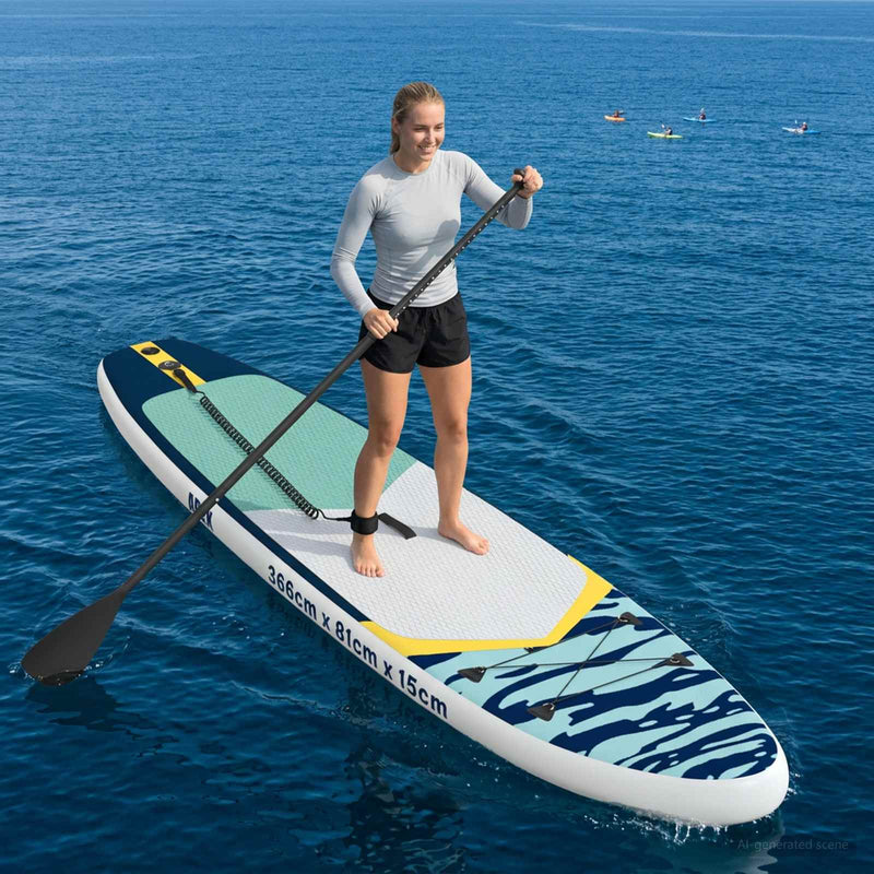 Plăci de paddle gonflabile APEX 366 x 81 x 15 cm albastru