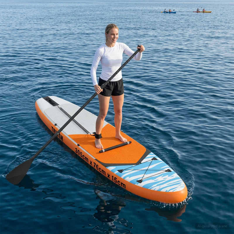 Placă SUP cu Șezlong 2 în 1 TRITON 305 x 76 x 15 cm albastru