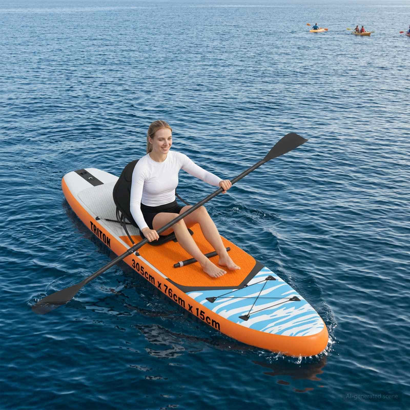 Placă SUP cu Șezlong 2 în 1 TRITON 305 x 76 x 15 cm albastru