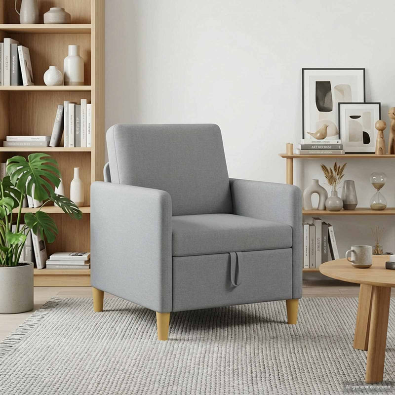 Sofa cu Spațiu de Depozitare Gri deschis 72 x 78 x 87 cm