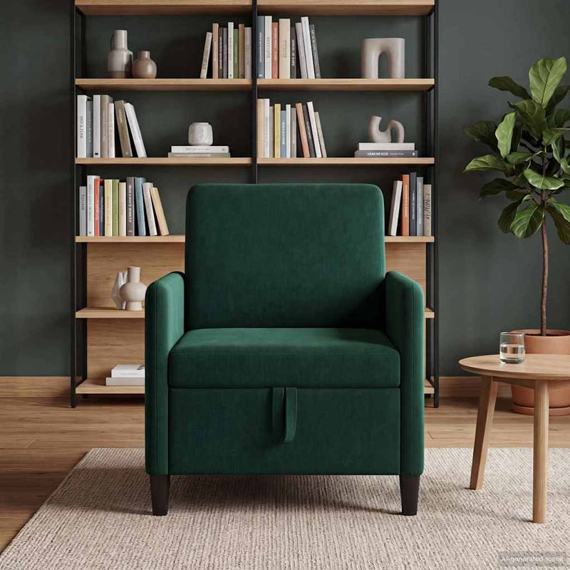 Sofa cu Spațiu de Depozitare Verde închis 72 x 78 x 87 cm