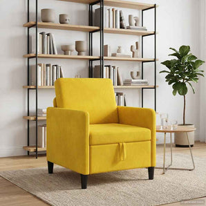 Sofa cu Spațiu de Depozitare Galben 72 x 78 x 87 cm Poliester