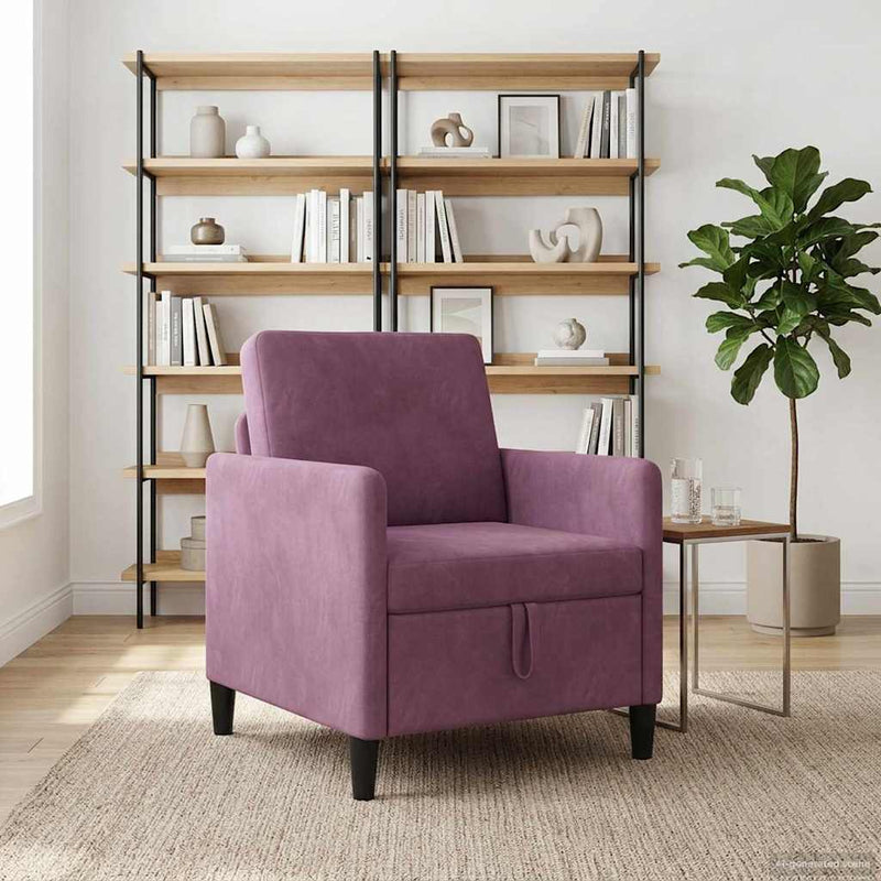 Sofa cu Spațiu de Depozitare Violet 72 x 78 x 87 cm Poliester