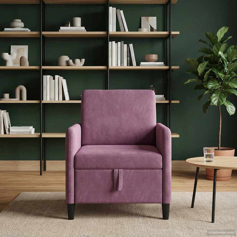 Sofa cu Spațiu de Depozitare Violet 72 x 78 x 87 cm Poliester