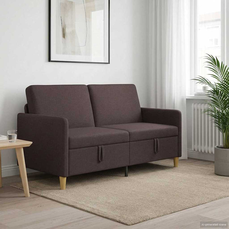 Sofa cu Spațiu de Depozitare Maro închis 152 x 78 x 87 cm