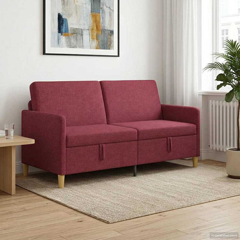 Sofa cu Spațiu de Depozitare Roșu Vin 172 x 78 x 87 cm