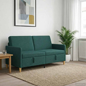 Sofa cu Spațiu de Depozitare Verde închis 172 x 78 x 87 cm