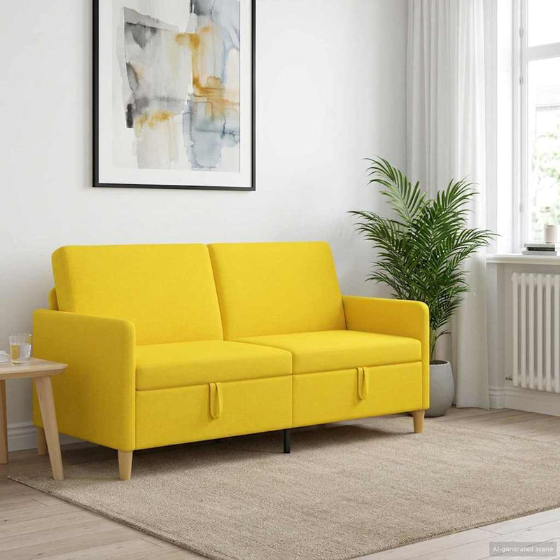 Sofa cu Spațiu de Depozitare Galben Deschis 172 x 78 x 87 cm