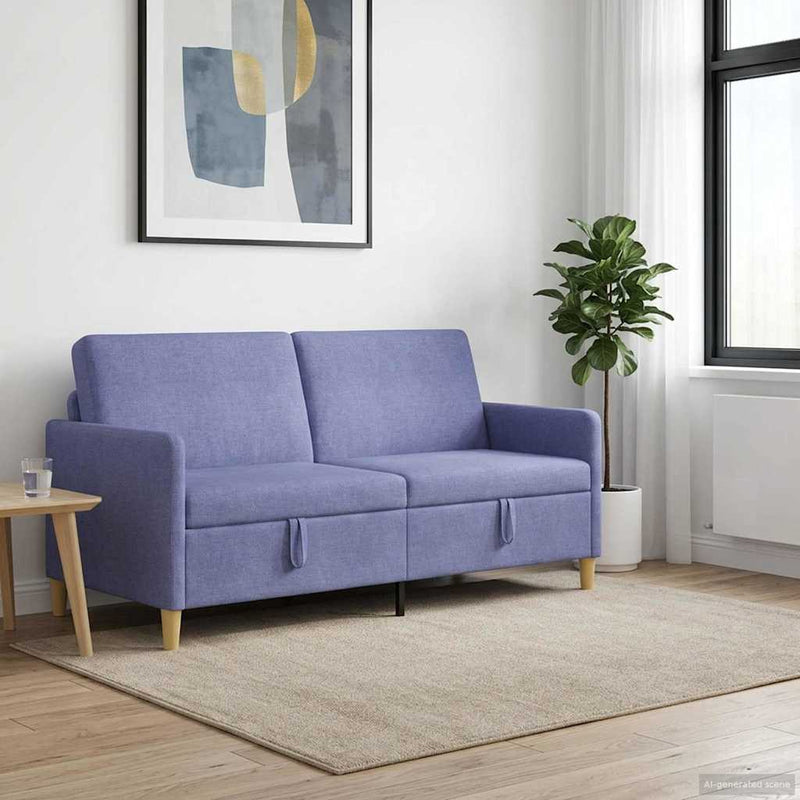 Sofa cu Spațiu de Depozitare Albastru Jeans 172 x 78 x 87 cm