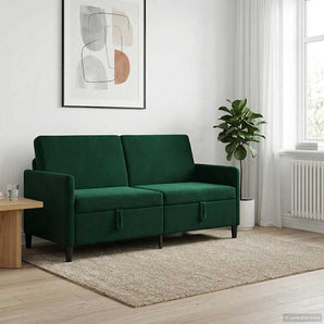 Sofa cu Spațiu de Depozitare Verde închis 172 x 78 x 87 cm