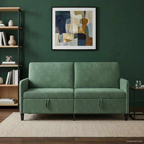 Sofa cu Spațiu de Depozitare Verde Mării 172 x 78 x 87 cm
