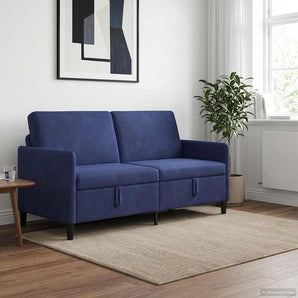 Sofa cu Spațiu de Depozitare Albastru Poliție 172 x 78 x 87 cm