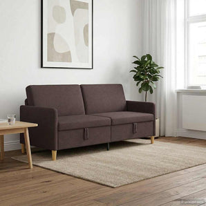 Sofa cu Spațiu de Depozitare Maro închis 192 x 78 x 87 cm