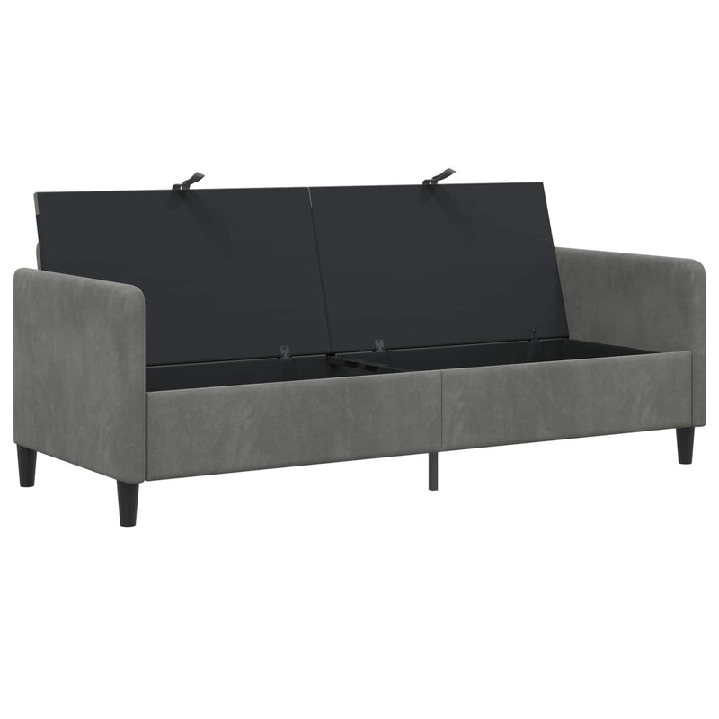 Sofa cu Spațiu de Depozitare Gri închis 192 x 78 x 87 cm