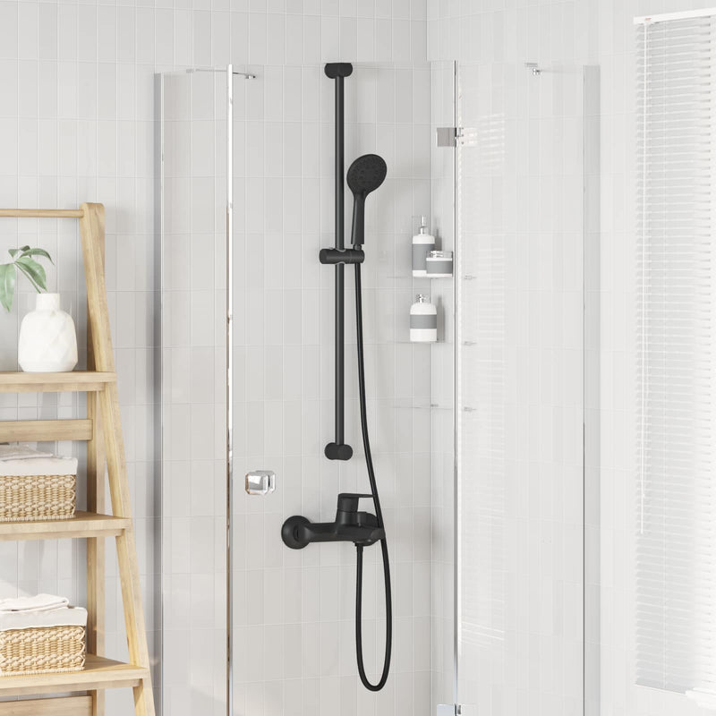 Set de cap de duș Negru 150 cm Oţel inoxidabil