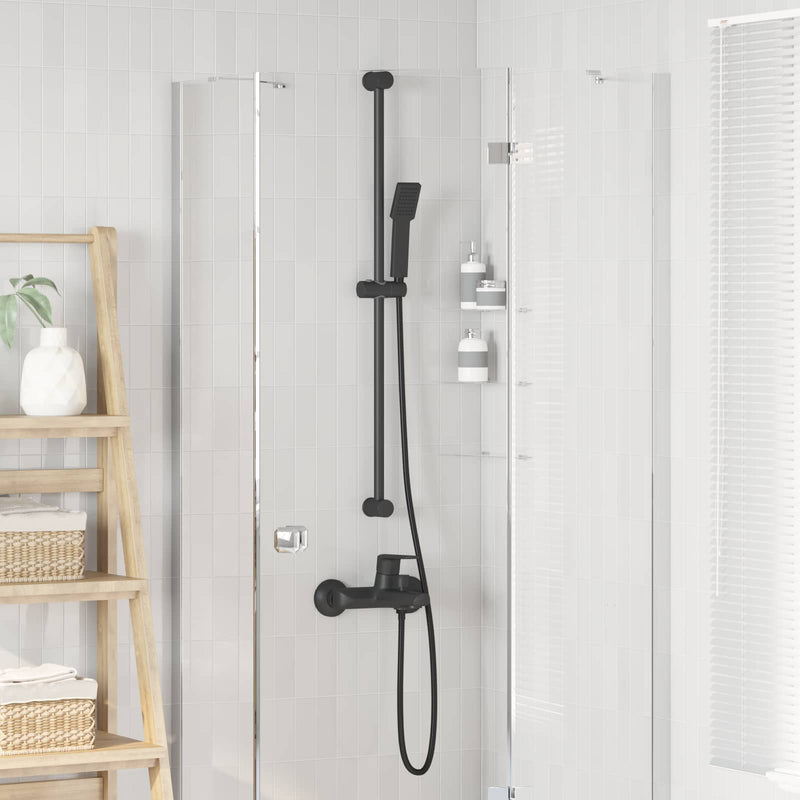 Set Sistem Duș Negru 100 cm Oţel inoxidabil