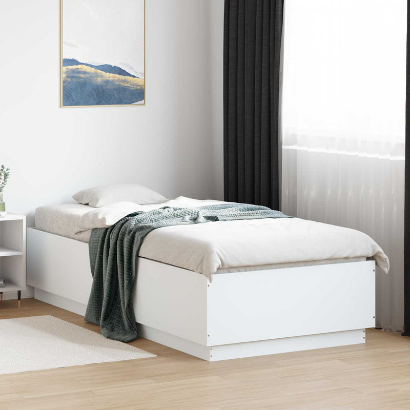 Cadru de pat Alb 80 x 200 cm Lemn prelucrat