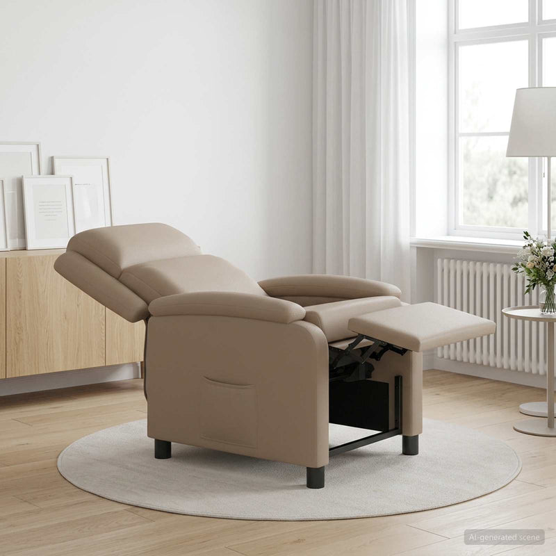 Fotoliu reclinabil Cappuccino Piele artificială