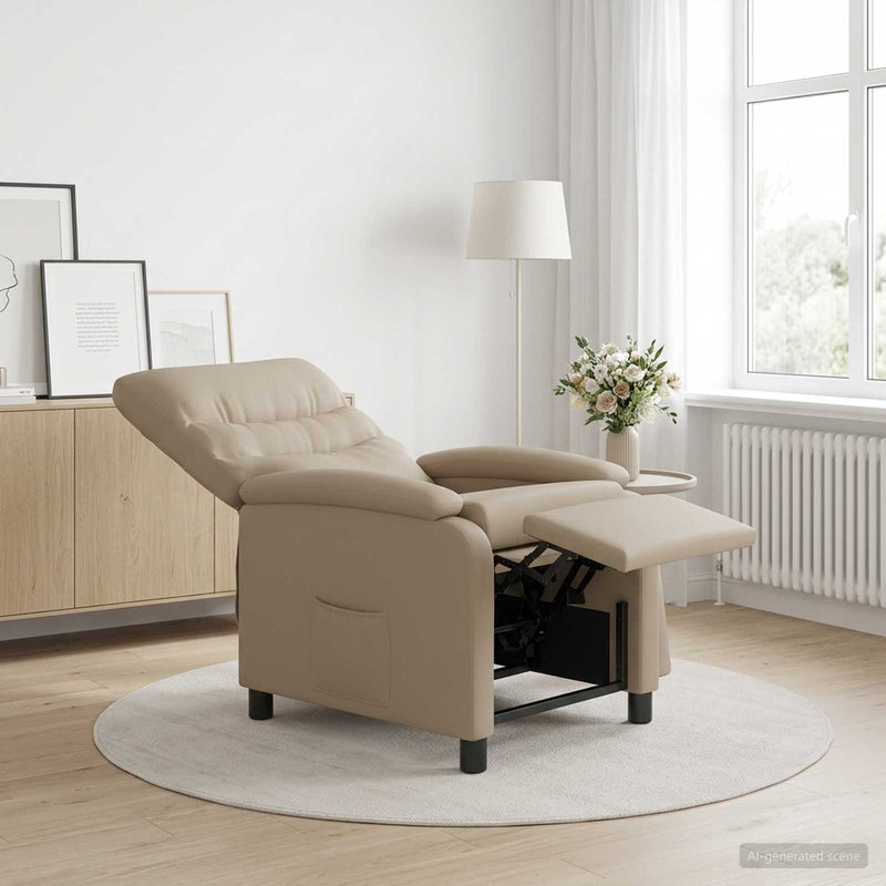 Fotoliu reclinabil Cappuccino Piele artificială