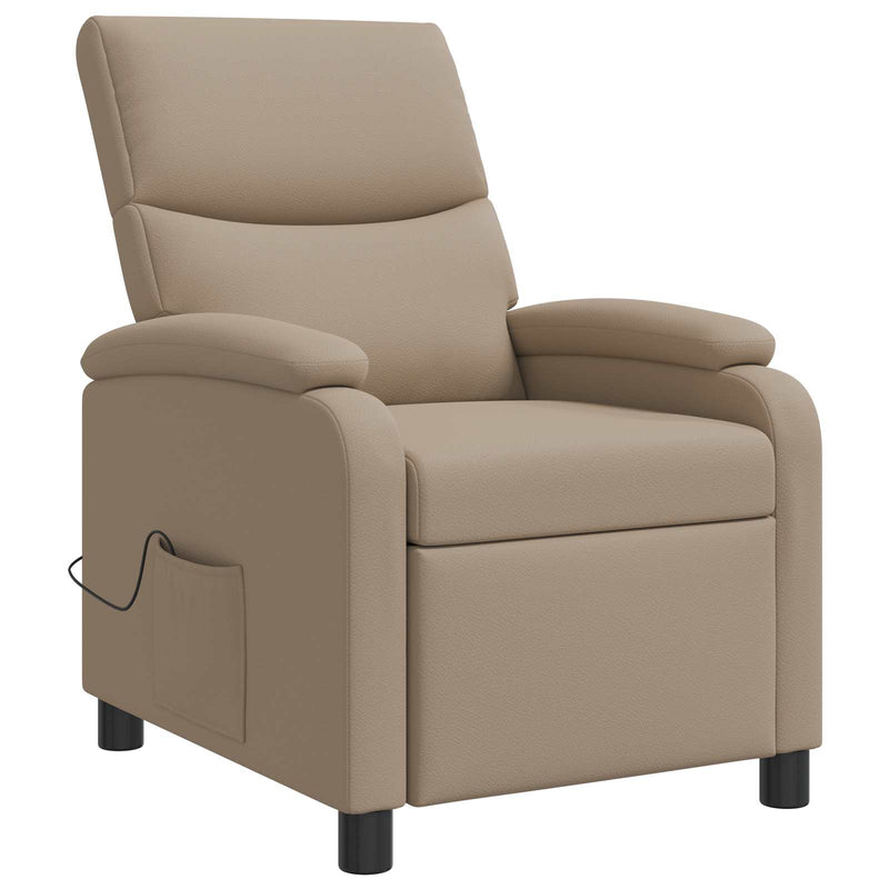Reclinabil cu masaj Cappuccino Piele artificială