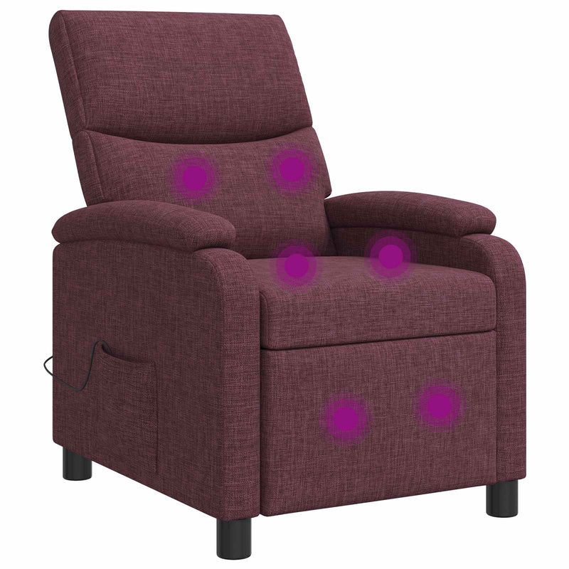 Reclinabil cu masaj Violet Țesătură