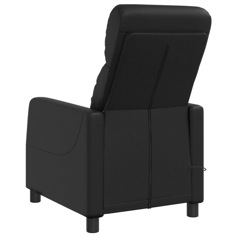 Reclinabil cu masaj Negru Piele artificială